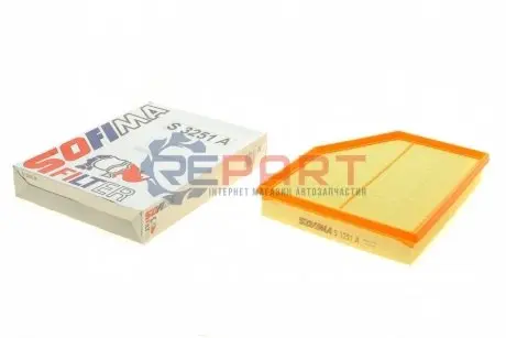 Фільтр повітряний BMW 5 (E60/E61)/6 (E63/E64) 2.0-3.0i 03-10 (N52/N53/M54) SOFIMA S3251A Купити в Україні