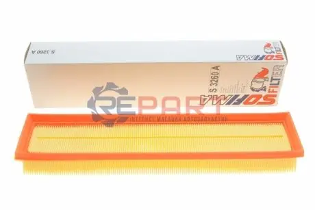 Фото Фільтр повітряний Citroen Berlingo/Peugeot Partner 1.6i 16V 08- SOFIMA (S3260A) зображення 1