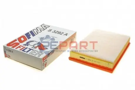 Фото Фільтр повітряний Opel Combo/Corsa C/Meriva A/Tigra 1.3D/1.6/1.7D 00- (з поролоном) SOFIMA (S3292A) зображення 1