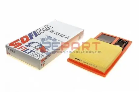 Фото Фільтр повітряний VW Caddy 1.4 16V 06-10/Golf 1.4 06-13/Skoda Octavia 1.4-1.6 i 04-14 SOFIMA (S3342A) зображення 1