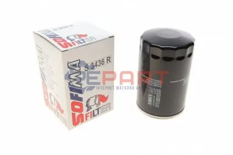 Фото Фільтр масляний VW Caddy III 1.6i/Golf/Passat/Audi/Octavia (бензин) SOFIMA (S3436R) зображення 1