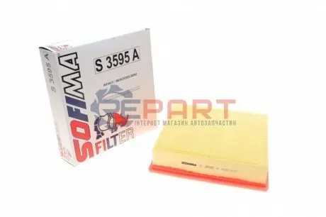 Фото Фільтр повітряний MB A-class (W176) 1.5/2.2D (OM607/OM651) 12-18 /Infiniti Q30 1.5/2.2D 15- SOFIMA (S3595A) зображення 1