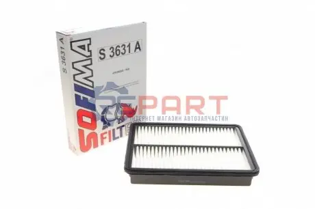 Фото Фільтр повітряний Hyundai Santa Fe II 2.0/2.2CRDi 06- SOFIMA (S3631A) зображення 1