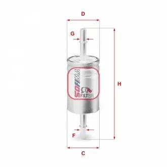 Паливний фільтр ALFA ROMEO GIULIETTA FIAT 500L, TIPO 1.4-1.8 04.10 SOFIMA S3740B Купити в Україні