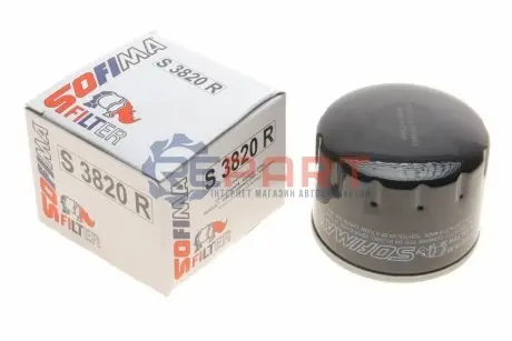 Фільтр масляний Renault Kangoo/Trafic/Opel Vivaro 1.9D/1.5dCi/1.4i/1.6i (високий) SOFIMA S3820R Купити в Україні