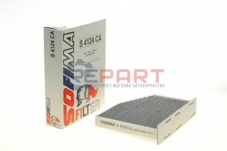 Фільтр салону Audi A3/Q3/Skoda Octavia/SuperB/VW Caddy/Golf/Passat/Touran 03- (вугільний) SOFIMA S4124CA Купити в Україні