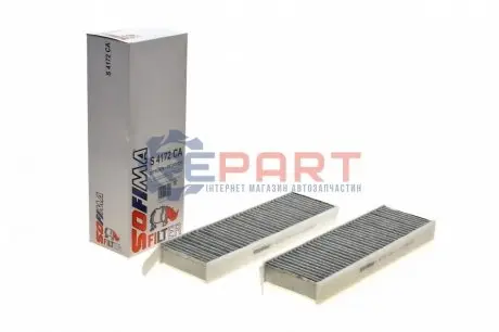Фото Фільтр салону Citroen Berlingo/Peugeot Partner 08- (вугільний) (к-кт 2 шт.) SOFIMA (S4172CA) зображення 1