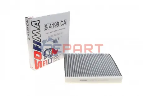 Фільтр салону Skoda Fabia/Roomster/VW Polo 99-10 (вугільний) SOFIMA S 4199 CA Купити в Україні