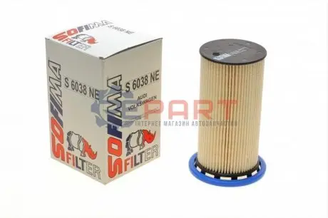 Фото 1 — Фільтр паливний VW Golf VII 1.6/2.0TDI 12-/Caddy 15- (OE line) SOFIMA (S6038NE) Фото Фільтр паливний VW Golf VII 1.6/2.0TDI 12-/Caddy 15- (OE line) SOFIMA (S6038NE) зображення 1