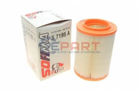 Фото 1 — Фільтр повітряний VW T4 1.8-2.5/1.9/2.4D 91-03 SOFIMA (S7195A) Фото Фільтр повітряний VW T4 1.8-2.5/1.9/2.4D 91-03 SOFIMA (S7195A) зображення 1