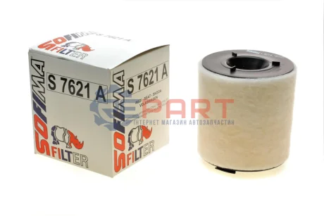 Фільтр повітряний (фільтруючий елемент) AUDI A1 SEAT IBIZA IV, IBIZA IV SC, IBIZA IV ST, TOLEDO IV SKODA FABIA II, RAPID, ROOMSTER, ROOMSTER PRAKTIK VW POLO V 1.2-1.6D 01.09-05.22 SOFIMA S7621A