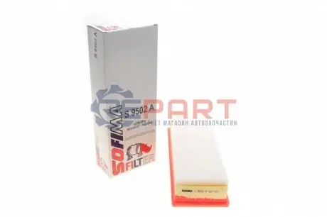 Фото Фільтр повітряний Citroen C2/C3/C4/Berlingo 1.6HDI 08- SOFIMA (S9502A) зображення 1