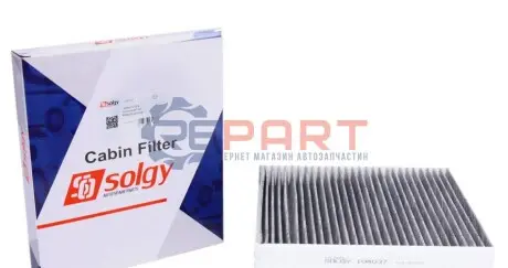 Фото 1 — Фільтр салону Skoda Fabia/Roomster/VW Polo 99-10 (вугільний) Solgy (104037) Фото Фільтр салону Skoda Fabia/Roomster/VW Polo 99-10 (вугільний) Solgy (104037) зображення 1