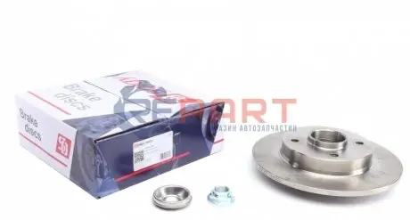 Фото Диск гальмівний (задній) Citroen C4/Peugeot 307 05- (249x9) (+ABS) (з підшипником) (d=25) Solgy (208023) зображення 1