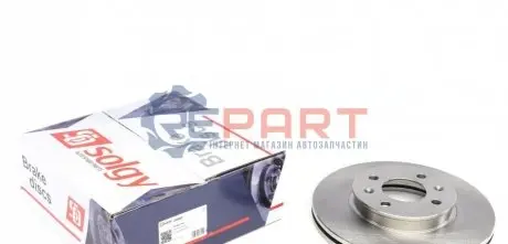 Диск гальмівний (передній) Hyundai Accent III 05-10/Kia Rio II 05- (256x22) Solgy 208060 Купити в Україні