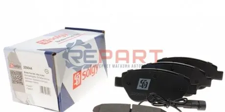 Колодки гальмівні (передні) Fiat Doblo/Citroen Nemo/Peugeot Bipper 08- (Bosch) (з датчиком) Solgy 209044 Купити в Україні