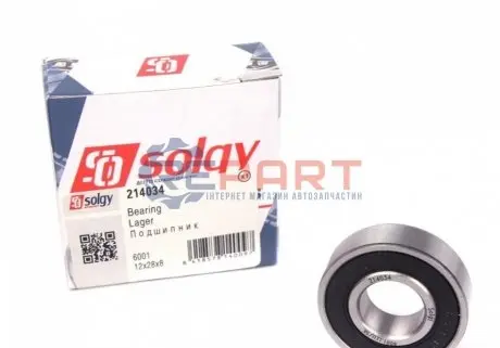 Фото Підшипник генератора (12x28x8) Solgy (214034) зображення 1