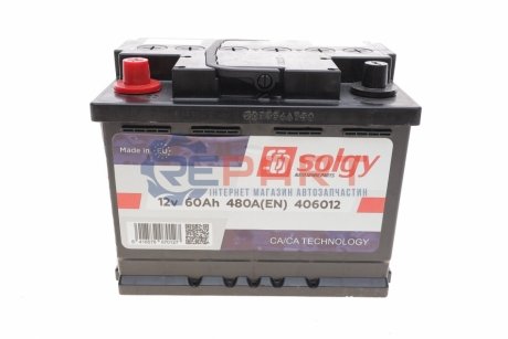 Стартерная батарея (аккумулятор) Solgy 406012 (фото 1)