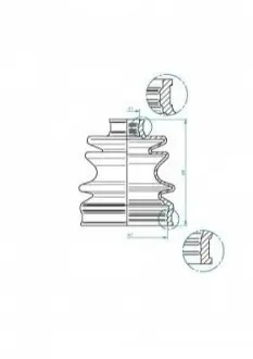 Гумовий пильовик, приводний вал SPIDAN 190970 Купити в Україні
