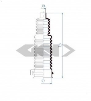 Пыльник рулевой рейки SPIDAN 83956 (фото 1)