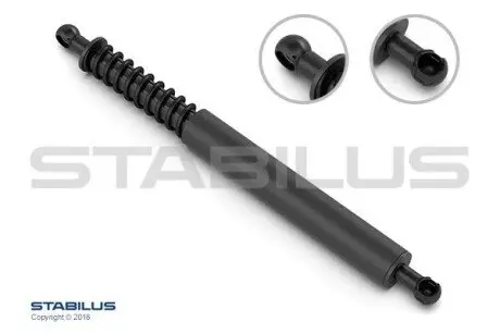 Газова пружина кришки багажника Лів макс довжина: 345мм, хід штока:87мм (з зовнішньої пружиною) MERCEDES E (VF211), E T-MODEL (S211) KOMBI/PLATFORMA / PODWOZIE 03.03-07.09 STABILUS 596311