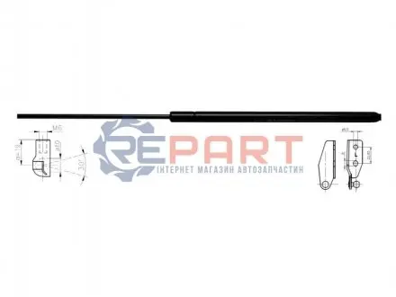 Газова пружина кришки багажника STARLINE 80.37.800 Купити в Україні