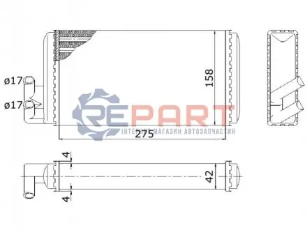 Радіатор пічки STARLINE AI6052 Купити в Україні