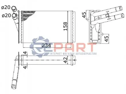 Радіатор пічки STARLINE AI6097 Купити в Україні