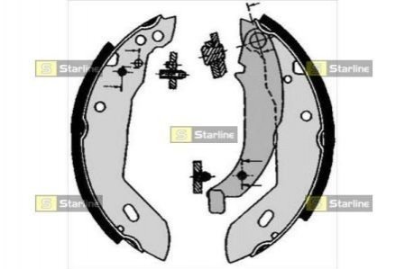 Тормозные колодки барабанные STARLINE BC 04670