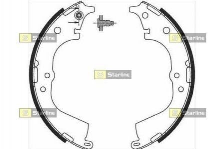 Тормозные колодки барабанные STARLINE BC 07225 (фото 1)