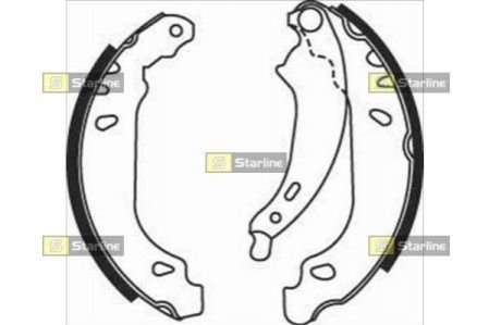 Тормозные колодки барабанные STARLINE BC 07490 (фото 1)