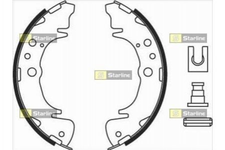 Тормозные колодки барабанные STARLINE BC 08020