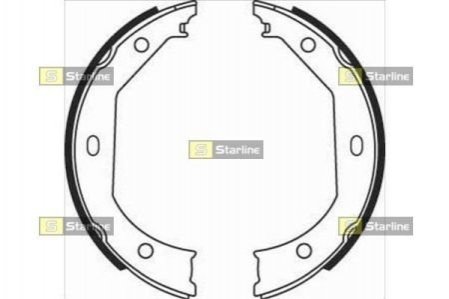 Тормозные колодки барабанные STARLINE BC 08090 (фото 1)