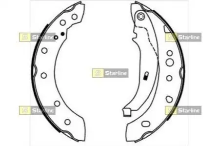 Фото Тормозные колодки барабанные STARLINE (BC 08680) изображение 1