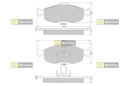 Тормозные колодки дисковые STARLINE BD S031 (фото 1)