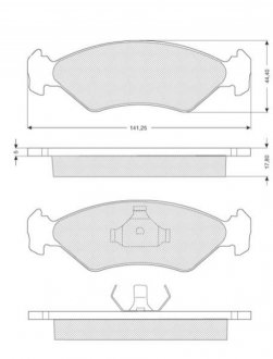 Тормозные колодки дисковые STARLINE BD S040 (фото 1)