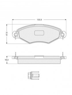 Колодки тормозные дисковые, к-т. STARLINE BDS060 (фото 1)