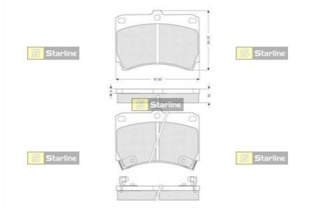 Гальмівні колодки дискові STARLINE BD S063 (фото 1)