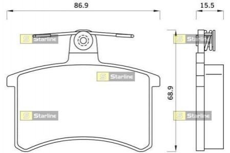 Гальмівні колодки STARLINE BD S078 (фото 1)