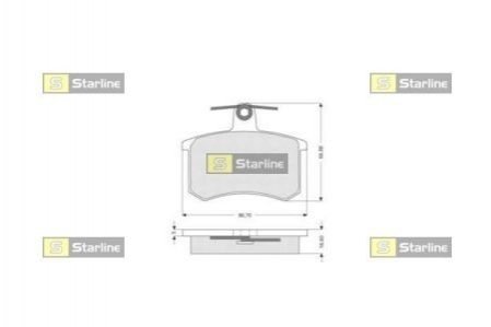 Гальмівні колодки дискові STARLINE BD S080 (фото 1)