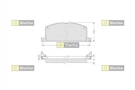 Гальмівні колодки дискові STARLINE BD S090 (фото 1)