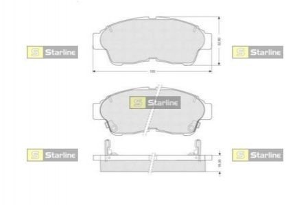 Тормозные колодки дисковые STARLINE BD S094 (фото 1)