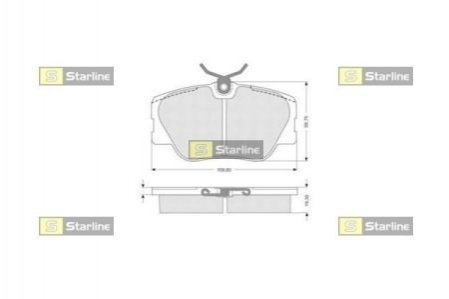 Тормозные колодки дисковые STARLINE BD S104 (фото 1)