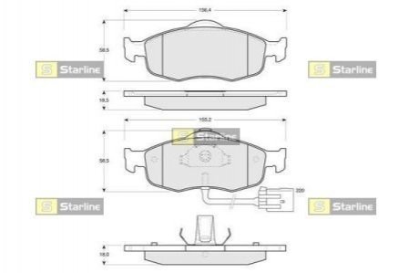 Тормозные колодки дисковые STARLINE BD S105