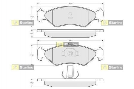 Колодки тормозные дисковые, к-т. STARLINE BDS112