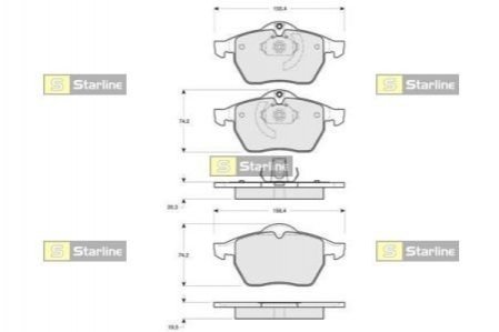 Гальмівні колодки дискові STARLINE BD S122 (фото 1)