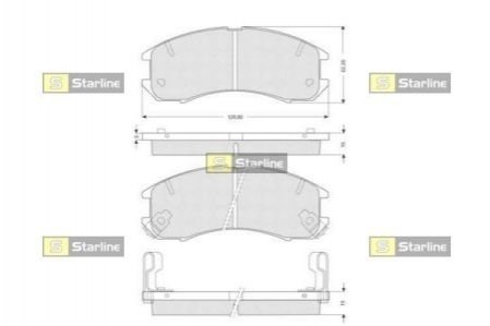 Гальмівні колодки дискові STARLINE BD S126