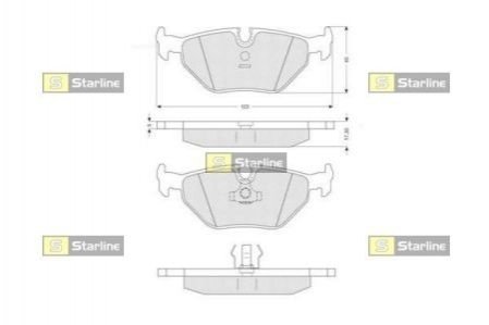 Гальмівні колодки дискові STARLINE BD S131 (фото 1)