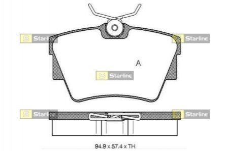 Гальмівні колодки дискові STARLINE BD S136