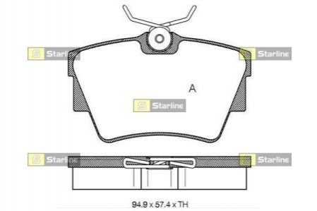 Тормозные колодки дисковые STARLINE BD S136 (фото 1)